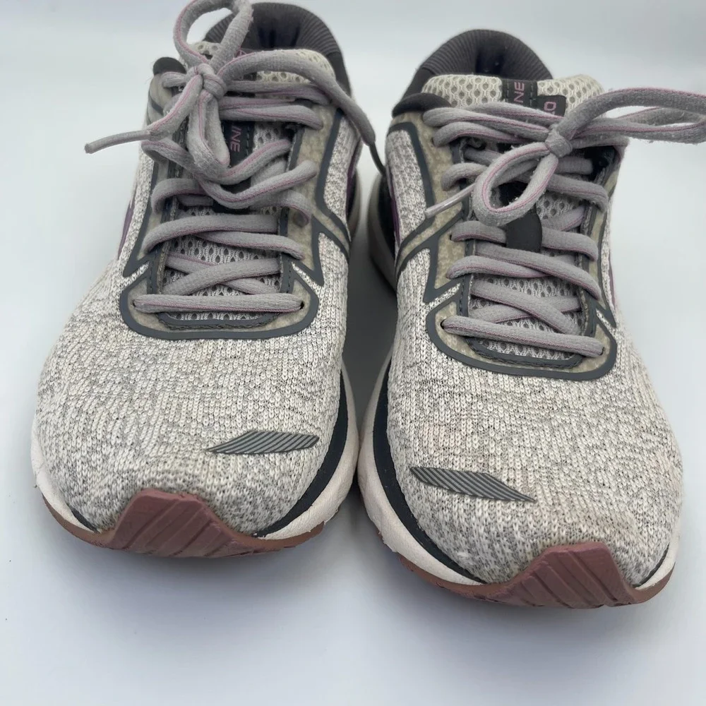 Brooks Adrenaline 20 1202961B030 Sneakers Womens US 7.5B Gray Knit Running Shoes